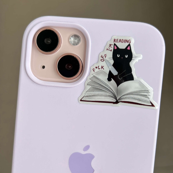 3D sticker "F off I`m reading"