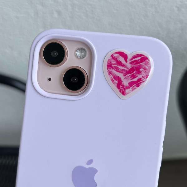 3D стікер "Heart in pink kisses"