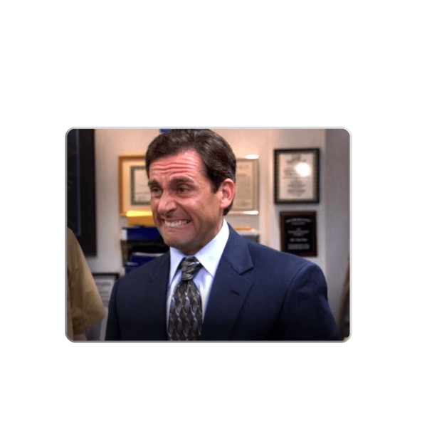 3D sticker "Smiling Michael Scott"