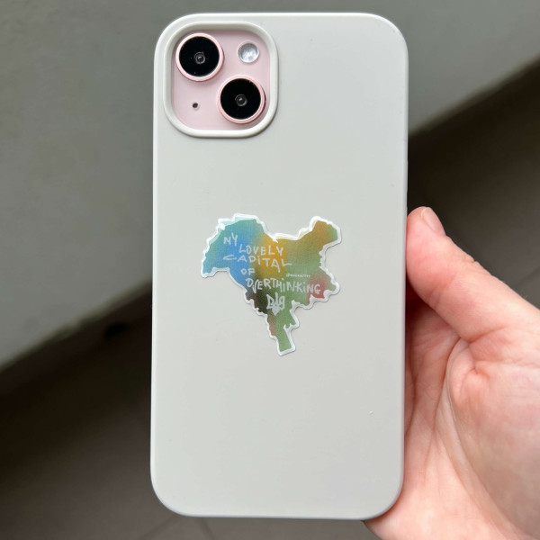 3D sticker "Kyiv 'My lovely capital of overthinking'"