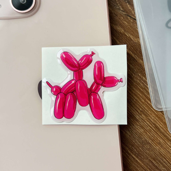 3D стікер "Pink balloon dog"