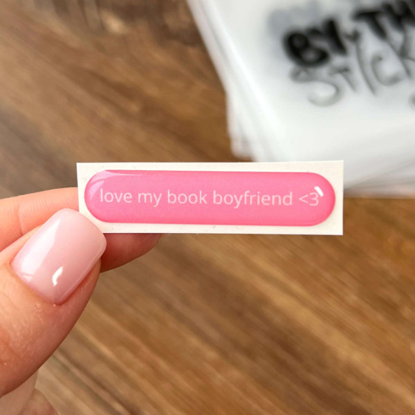 3D стікер "Love my book boyfriend"