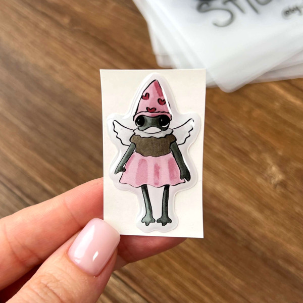 3D sticker "Little frog with wings"