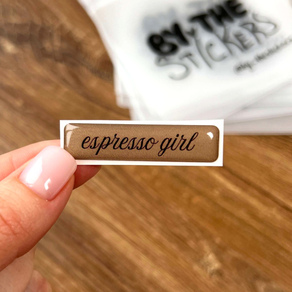 3D sticker “Espresso girl” 
