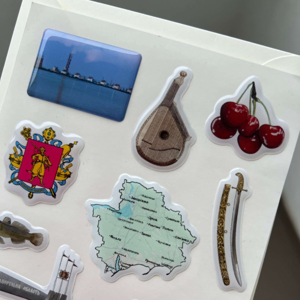Set of 3D stickers "Zaporizhzhia Oblast"