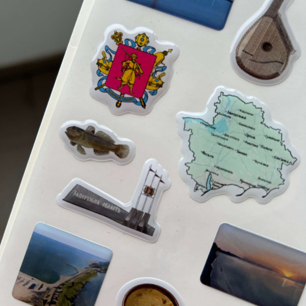 Set of 3D stickers "Zaporizhzhia Oblast"