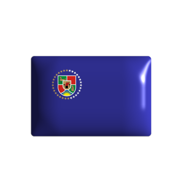 3D sticker “Flag of Luhansk Oblast, size 3x2 cm”