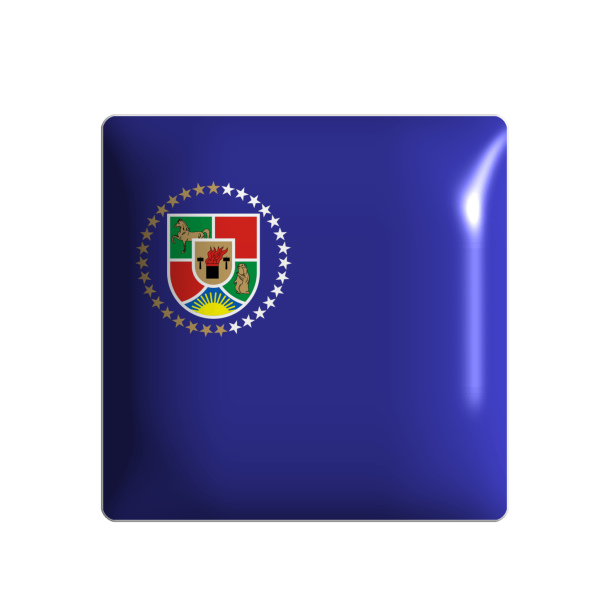 3D sticker “Flag of Luhansk Oblast, size 3x3 cm”