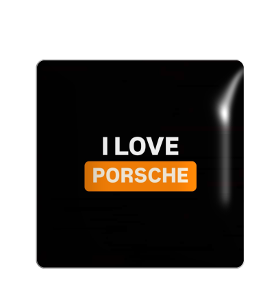 3D стікер "I love Porsche"