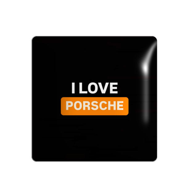 3D стікер "I love Porsche"