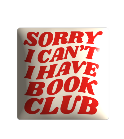 3D стікер "Sorry I can`t I have book club"