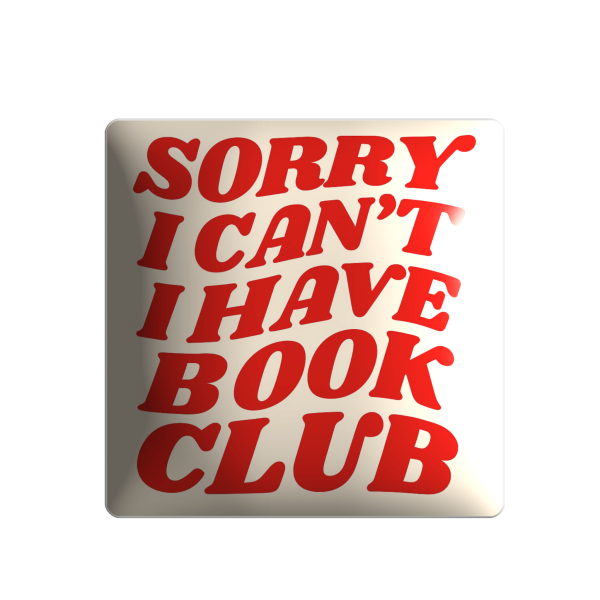 3D стікер "Sorry I can`t I have book club"