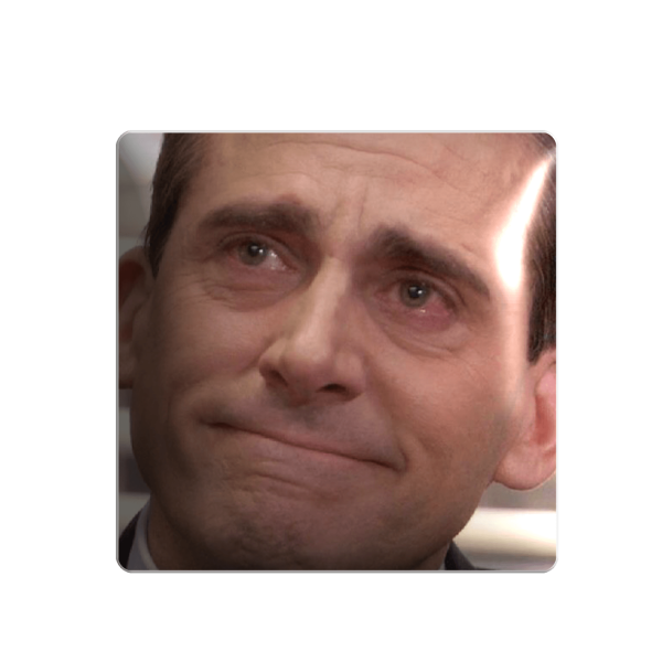 3D sticker "Touched Michael Scott, from the show 'The Office'"