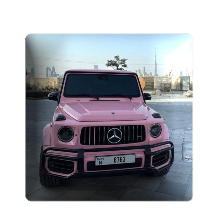 3D стікер "Рожевий Mercedes-Benz G-Class, AMG G63"