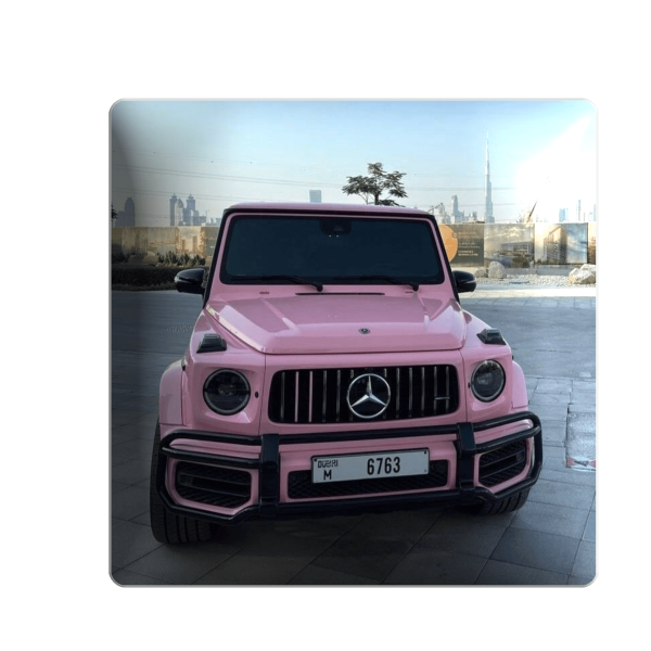 3D стікер "Рожевий Mercedes-Benz G-Class, AMG G63"