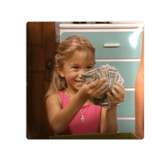 3D стікер "Girl with money"