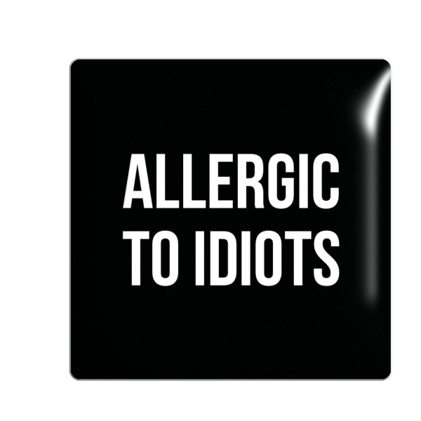 3D стікер "Allergic to idiots"