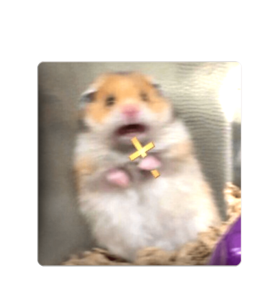 3D стікер "Scared hamster"