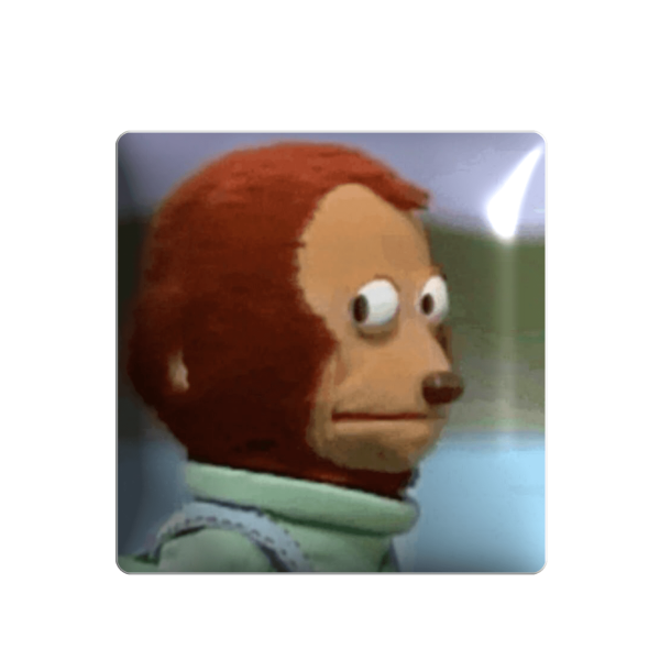 3D sticker "Surprised little monkey"