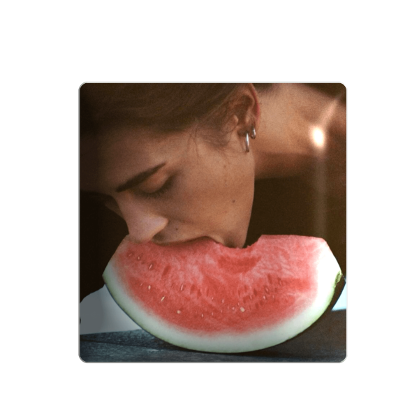 3D sticker "Woman and watermelon"
