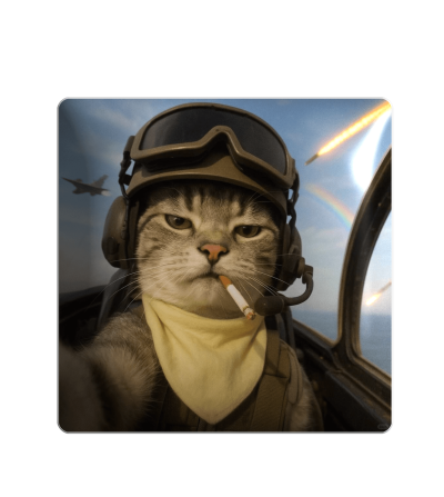3D sticker "Cat's selfie"