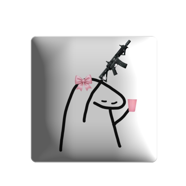 3D sticker "Pink girl"