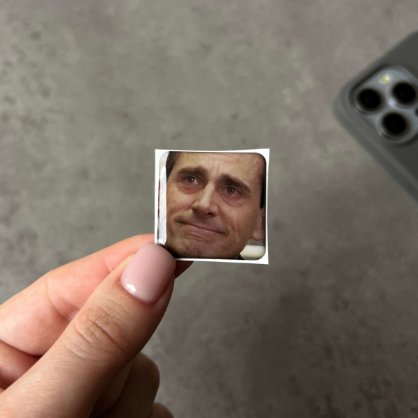3D sticker "Touched Michael Scott, from the show 'The Office'"