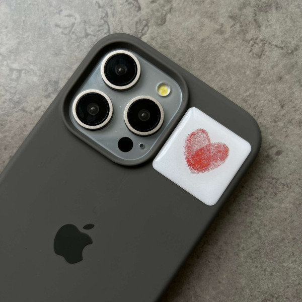 3D sticker "Heart made of fingerprints"