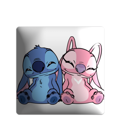 3D sticker "Stitch and Angel"