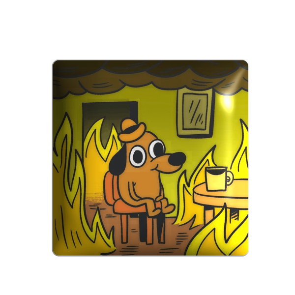 3D стікер "Mood: This is fine"