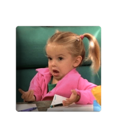 3D sticker "Surprised girl"