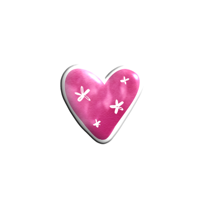 3D sticker "Pink heart"
