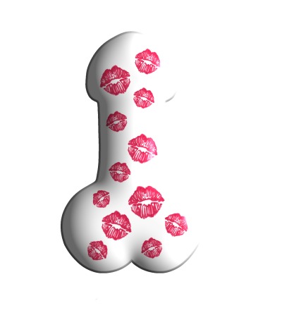 3D sticker "Dick with kisses"