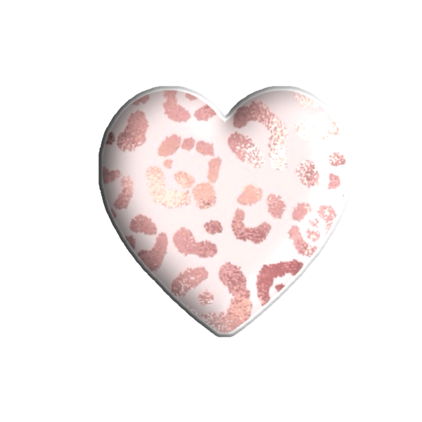 3D стікер "Pink leopard heart"