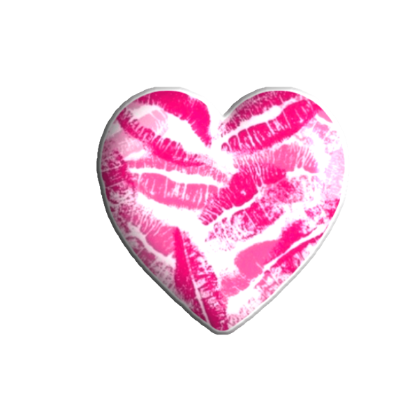 3D стікер "Heart in pink kisses"