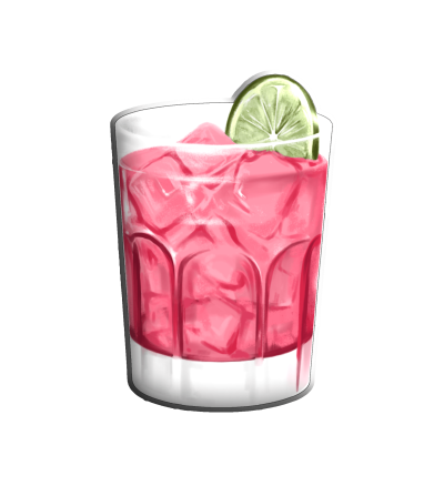 3D sticker "Gin and tonic"