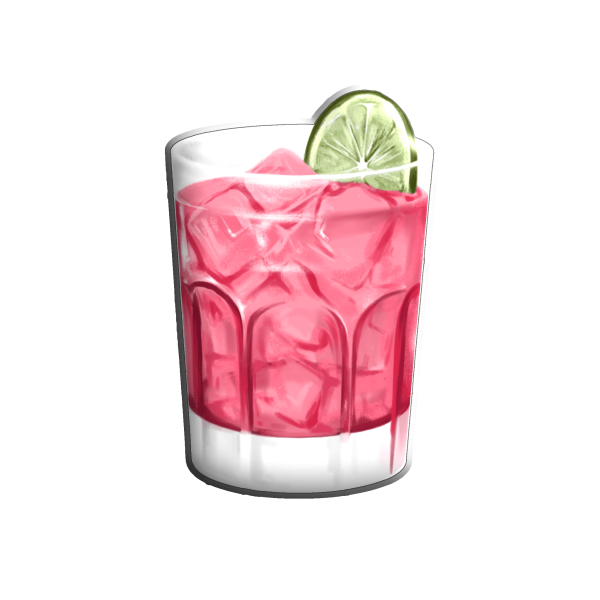 3D sticker "Gin and tonic"