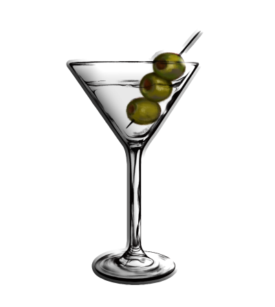 3D sticker "Martini"