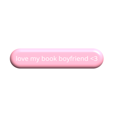 3D стікер "Love my book boyfriend"