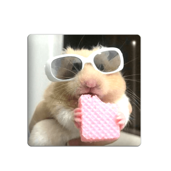 3D стікер "Хом'ячок з вафелькою"