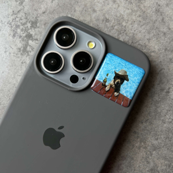 3D sticker "Dog in the pool"