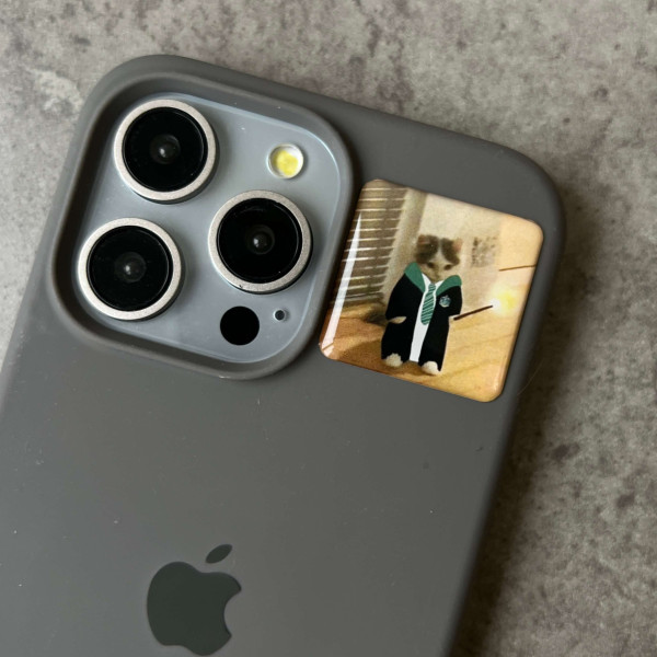 3D sticker "Kitty in a Slytherin robe"