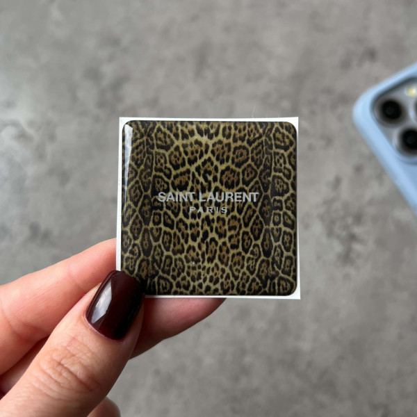 3D sticker "Saint Laurent leopard condom"