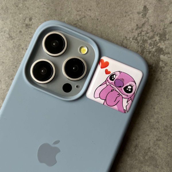 3D sticker "Angel with red hearts"