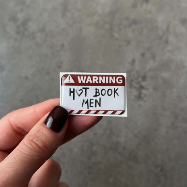 3D sticker "Hot book man"
