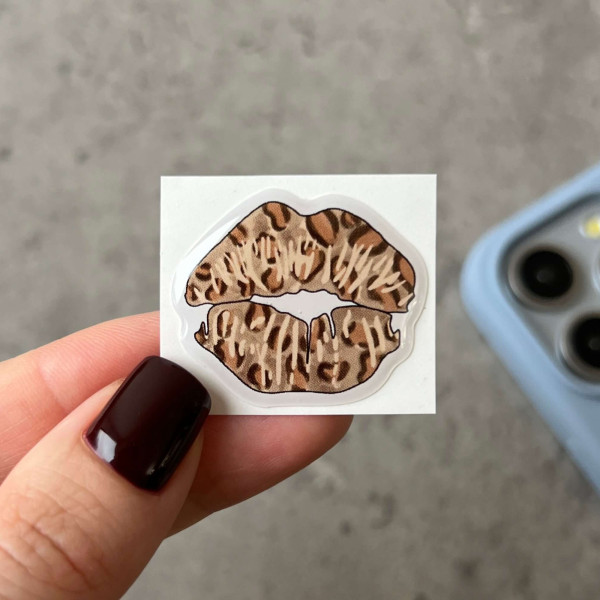 3D sticker "Leopard kiss"