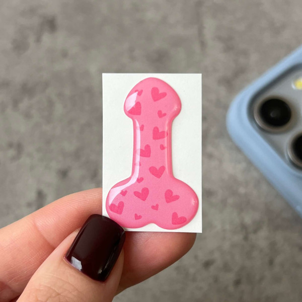 3D sticker "Pink dick"