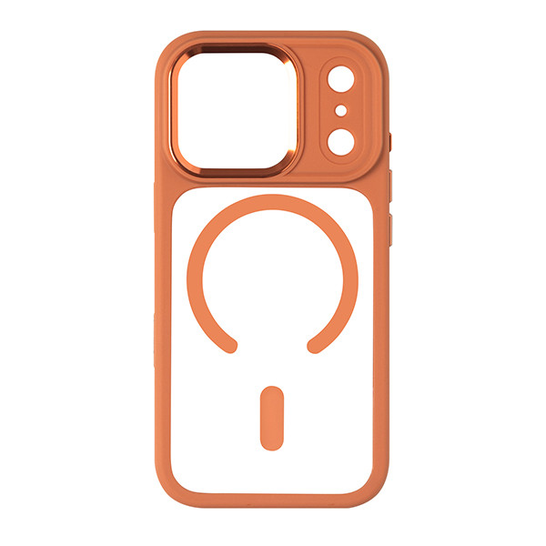 Case with orange bumpers for iPhone 17 Pro MagSafe