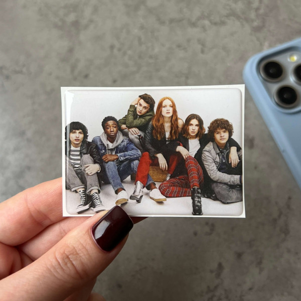 3D sticker "Eleven, Mike, Will, Lucas, Max and Dustin"