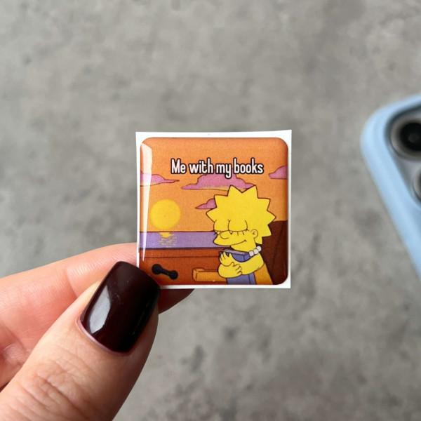 3D sticker "Me with my books"